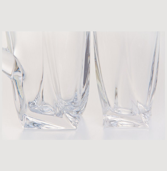 Набор для воды 7 предметов (кувшин 1,1 л + 6 стаканов по 350 мл)  Crystalite Bohemia &quot;Квадро /Без декора&quot; / 036996