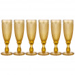 Бокалы для шампанского 150 мл 6 шт янтарные  LEFARD &quot;Гранат /Muza color&quot; / 257593