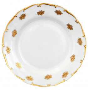 Набор тарелок 19 см 6 шт  Bohemia Porcelan Moritz Zdekauer 1810 s.r.o. "Анжелика /Маленькие золотые розочки" / 033826