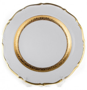Блюдо 32 см круглое  Bavarian Porcelain "Мария-Тереза /Золотая матовая лента" / 107406