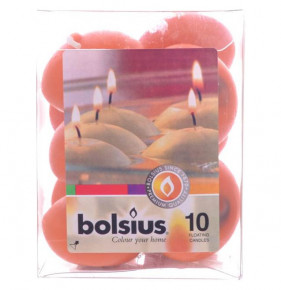 Свечи плавающие 10 шт "Classic /Оранжевые /Bolsius" (время горения 5 ч) / 274471