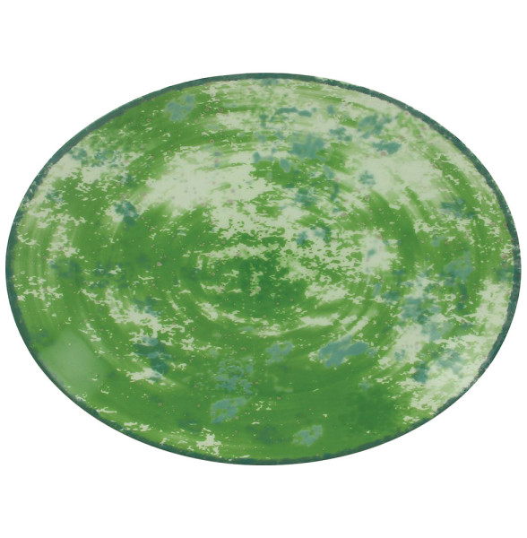 Тарелка 21 х 15 см овальная плоская зеленая  RAK Porcelain &quot;Peppery&quot; / 314818