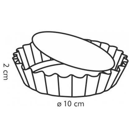 Форма для выпечки с волнистыми краями и съемным дном d-10 см 4 шт &quot;Tescoma /DELÍCIA&quot; / 145644