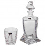Изображение товара Набор для виски 3 предмета (графин 850 мл + 2 стакана по 340 мл)  Crystalite Bohemia "Квадро /Без декора" / 037000