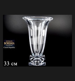 Ваза для цветов 33 см н/н  Crystalite Bohemia "Магма /Без декора" / 014734