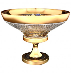 Ваза для фруктов 30 см н/н  Sonne Crystal "Хрусталь с золотом" / 067793