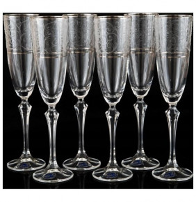Бокалы для шампанского 200 мл 6 шт  Crystalex CZ s.r.o. "Элизабет /7930" / 029661