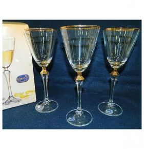Бокалы для белого вина 190 мл 6 шт  Crystalex CZ s.r.o. "Элизабет /Золото /8344" / 021809