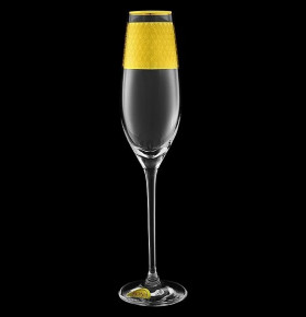 Бокалы для шампанского 210 мл 6 шт  Rona "Celebration /Золотые пирамиды" / 146195