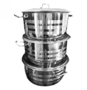 Набор посуды 6 предметов (16,5, 22,5, 27,8 л)  O.M.S. Collection "KINOX" / 296017