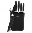 Набор ножей для кухни 7 предметов с подставкой  Berlinger Haus &quot;Crocodile Line&quot; черный / 135776