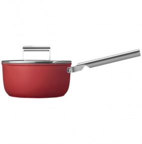 Сотейник 20 см с крышкой красный матовый 2,8 л  Smeg "Стиль 50-х г.г." / 303945