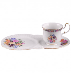Чайный набор для завтрака 250 мл на 1 персону 2 предмета  Leander "Моника /Полевые цветы" / 158159