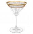 Бокалы для мартини 210 мл 6 шт  Crystalite Bohemia &quot;Лара /Золотые листики&quot; / 047669