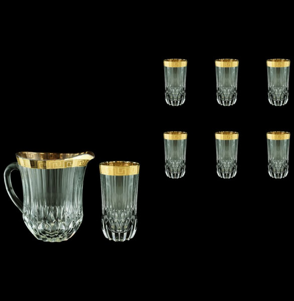 Набор для воды 7 предметов (кувшин 1,23 л + 6 стаканов по 400мл)  Astra Gold &quot;Antique /Версаче золото&quot; / 127689