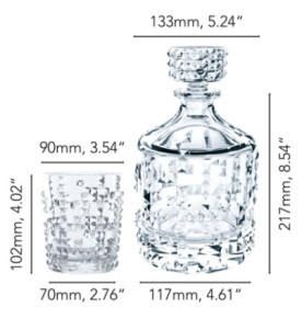 Набор для виски 3 предмета (графин 750 мл + 2 стакана по 348 мл) "Punk" / 341542