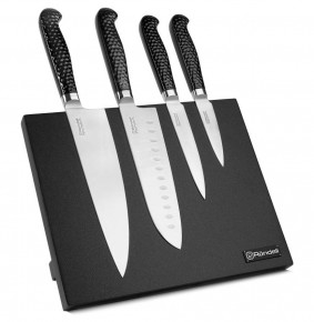 Набор кухонных ножей 4 предмета на магнитной подставке  Rondell "Rain Drops" / 234971