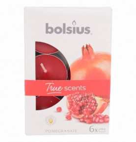 Свечи чайные ароматические 6 шт "True scents /Гранат /Bolsius" (время горения 4 ч) / 262641