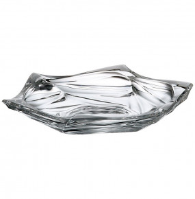 Конфетница 20 см плоская  Aurum Crystal "Фламенко /Без декора" / 137063