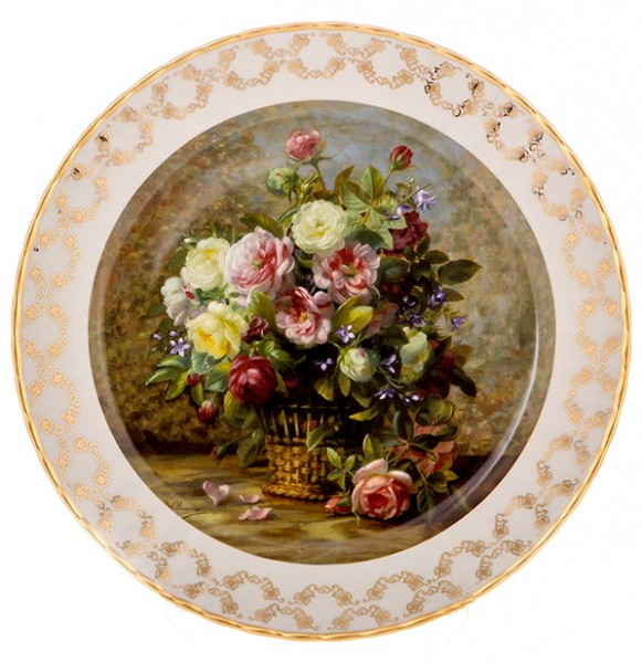 Настенная тарелка 32 см  Bavarian Porcelain &quot;Цветы 1&quot; / 085322