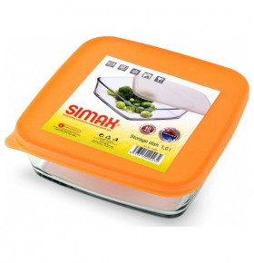 Блюдо для запекания 1 л с оранжевой крышкой "Simax /Без декора" / 125026
