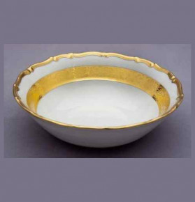 Салатник 23 см  Bohemia Porcelan Moritz Zdekauer 1810 s.r.o. "Анжелика /Золотая лента" / 027685