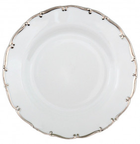 Набор тарелок 25 см 6 шт  Bohemia Porcelan Moritz Zdekauer 1810 s.r.o. "Анжелика /Платиновая отводка" / 027753
