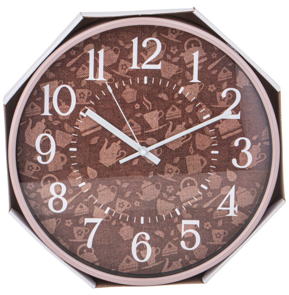 Часы настенные 30,5 см  LEFARD &quot;Coffee time&quot; /коричневые / 330144