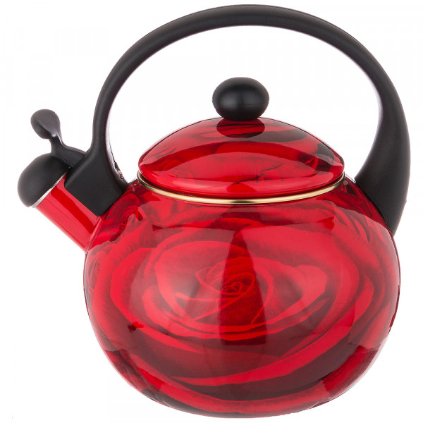 Чайник 2,2 л красный со свистком /эмалированный /индукционное дно &quot;Agness /Кармен&quot; / 195987