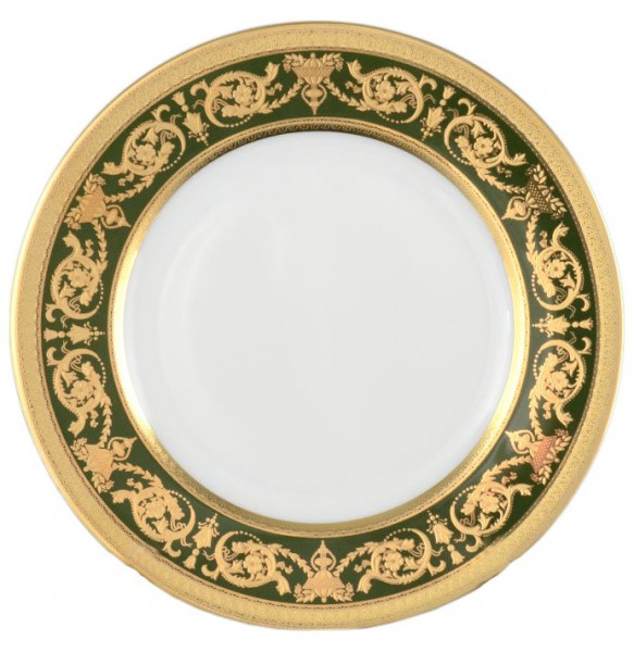 Набор тарелок 17 см 6 шт  Falkenporzellan &quot;Констанц /Императорское золото /на зелёном&quot; / 033183
