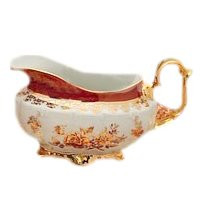 Соусник 500 мл  Royal Czech Porcelain "Мария-Тереза /Золотая роза /Красная" / 204437
