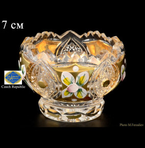 Ваза для конфет 7 см  Jahami "Хрусталь с золотом" / 043944