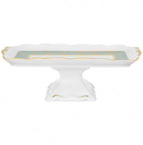 Рулетница 26 см н/н  Bavarian Porcelain "Мария-Тереза /Цветочная роспись /Бирюза" / 308219