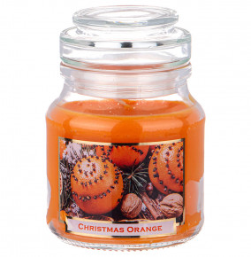 Свеча 7 х 10 см ароматизированная в баночке 130 г  Bartek "Рождественский апельсин" / 293106