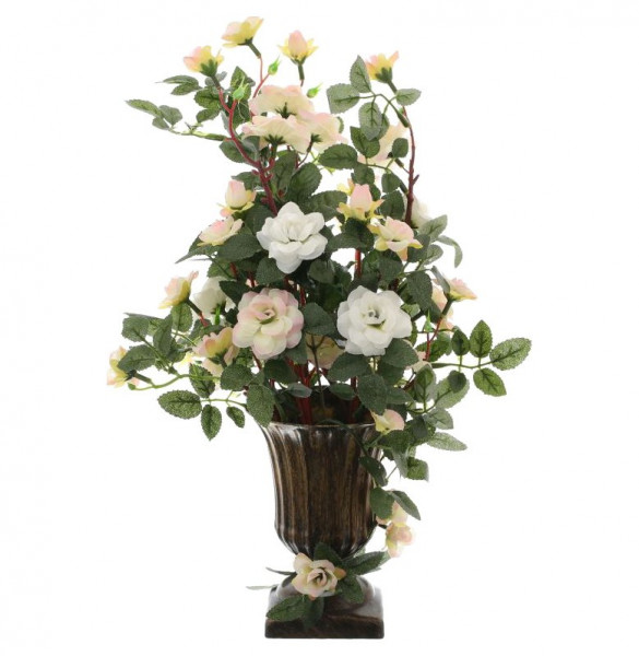 Цветы в горшке 43 см  Royal Classics &quot;Розы белые&quot; / 140418