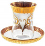 Изображение товара Армуды для чая 6 шт с блюдцами  Bohemia "Версаче золото" / 147183