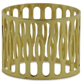 Кольцо для салфетки 4,5 х 3,5 см золотое  С-Ленд "Плетёнка" / 327897