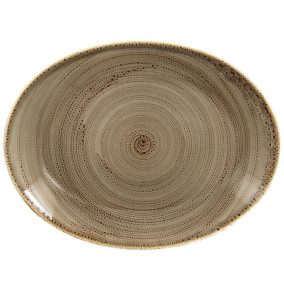 Тарелка 36 х 27 см овальная  RAK Porcelain "Twirl Alga" / 314866