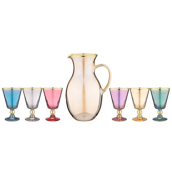 Набор для сока 7 предметов (кувшин + 6 стаканов)  Art Decor &quot;Premium colors&quot; / 276525