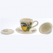 Чайная пара 350 мл 1 шт с крышкой и ситечком  Artigianato Ceramico by Caroline &quot;Artigianato ceramico /Лимоны&quot; / 156799
