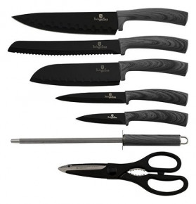 Набор ножей для кухни 8 предметов на подставке  Berlinger Haus "Forest Line" / 135760