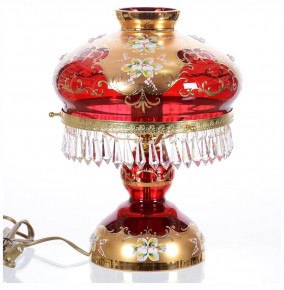 Лампа настольная 1 рожковая "Лепка красная /Elite Bohemia" d-27 см, h-37 см, вес-2,2 кг / 136534