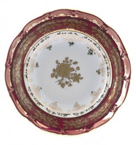 Салатник 13 см  Royal Czech Porcelain "Офелия /Золотая роза /Красная" / 203900