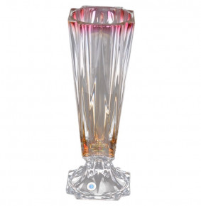 Ваза для цветов 35 см н/н  Crystalite Bohemia "Метрополитэн /Янтарно-розовая" R-G / 118307