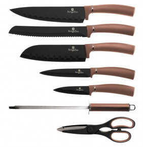 Набор кухонных ножей на подставке 8 предметов  Berlinger Haus "Rosegold  Line"  / 280763