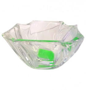 Ваза для конфет 13 см  Crystalite Bohemia "Нептун /Неон зеленый" / 152704