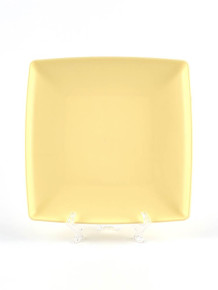 Тарелка 19 х 1,7 см квадратная жёлтая / 293318
