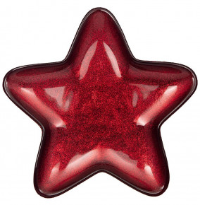 Блюдо 17 х 17 см Звезда  АКСАМ "Star red shiny" / 226070