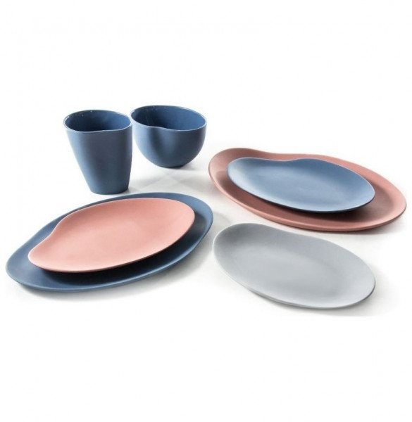 Набор тарелок 23 + 29 см розовые  Cmielow Design Studio &quot;CRAFT COLORED&quot; / 163403
