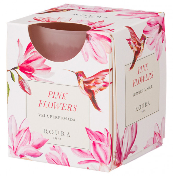 Свеча ароматизованная 8,5 х 7 см в стакане  Ceras Roura &quot;Roura /Розовые цветы&quot; / 283048
